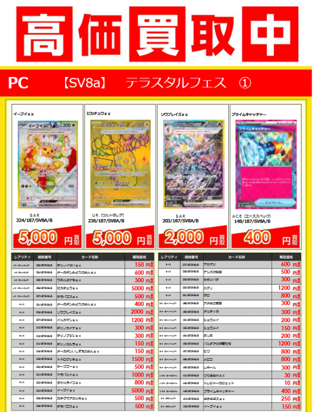 ポケモンカード高価買取受付中!【2024/12/21更新】