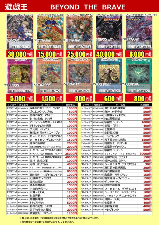 遊戯王カードただいま高価買取受付中!【2026/07/21更新】
